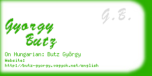 gyorgy butz business card